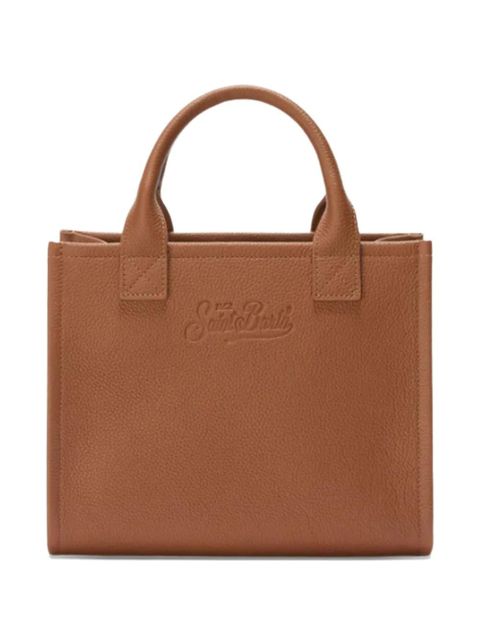 MC2 Saint Barth mini Vanity embossed top handle tote bag - Brown