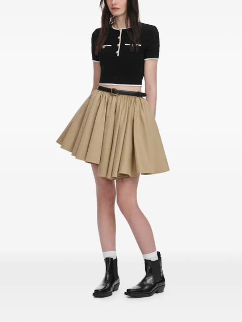 Self-Portrait pleated asymmetric skirt - Neutrals - zdjęcie produktu nr 2