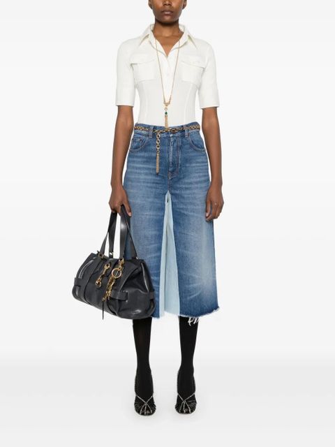 Chloé logo-embroidered polo top - Neutrals - zdjęcie produktu nr 2