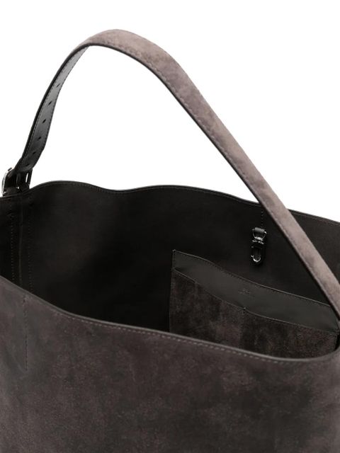 TOTEME open-top suede tote bag - Grey