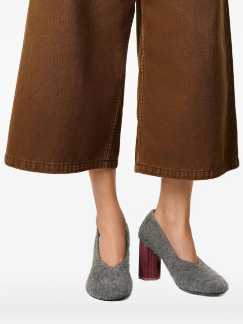 AMI Paris 90mm Piano pumps - Grey