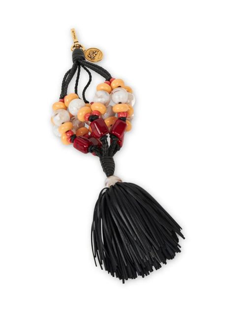 ETRO apple-tassel leather charm - Black
