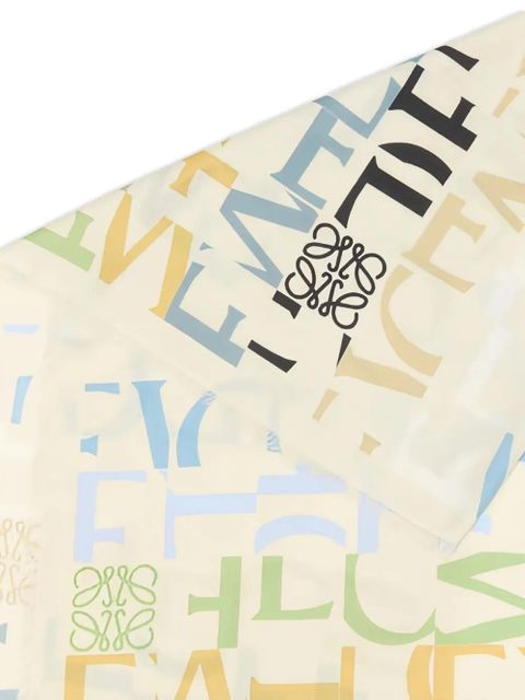 LOEWE logo-pattern scarf - Neutrals - zdjęcie produktu nr 2