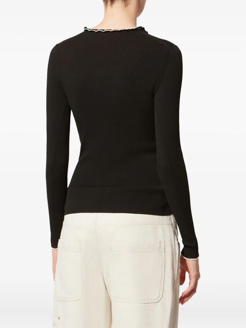 ISABEL MARANT x Izae ruffled trim cardigan - Black - zdjęcie produktu nr 2