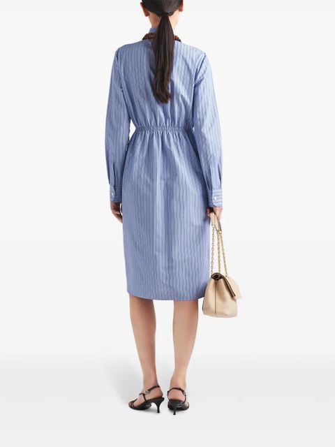 Prada striped chambray shirtdress - Blue