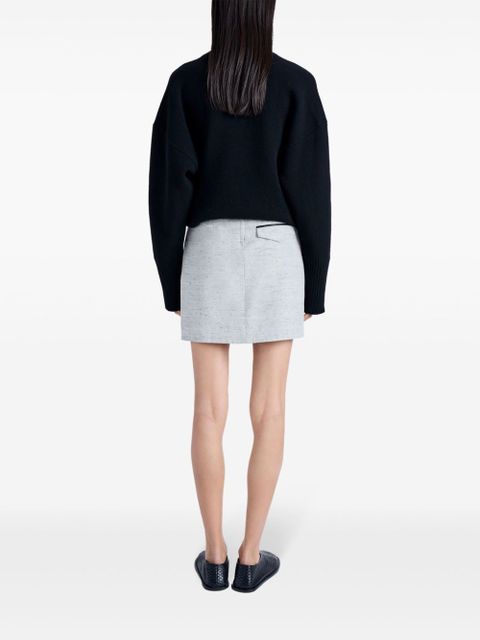 Proenza Schouler Judith mélange-effect skirt - Grey - zdjęcie produktu nr 2