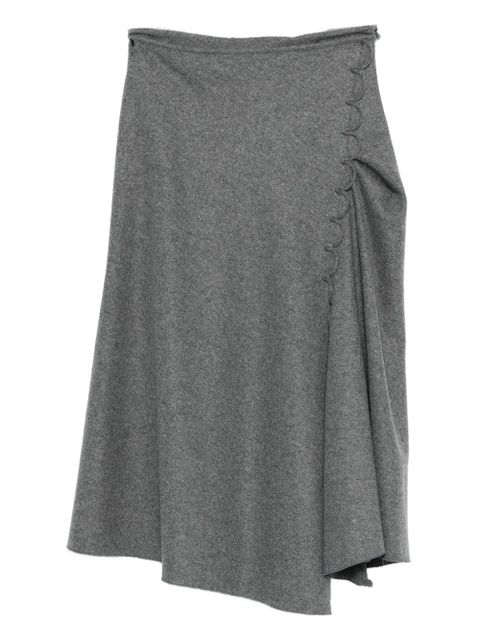 Victoria Beckham scalloped asymmetric skirt - Grey - zdjęcie produktu nr 1