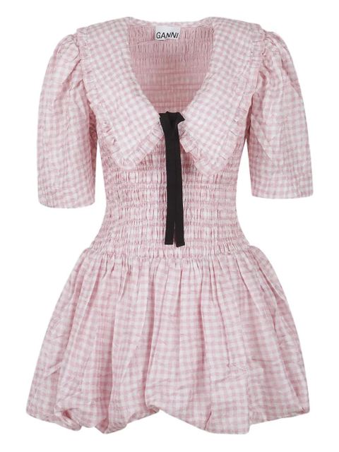 GANNI check mini dress - Pink - zdjęcie produktu nr 1