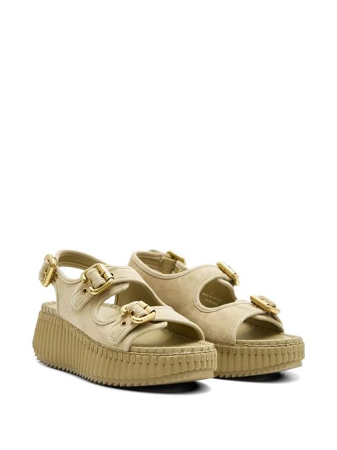 Chloé buckle leather sandals - Neutrals - zdjęcie produktu nr 2