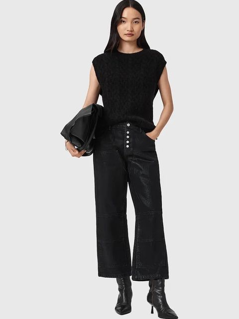 AllSaints jeansy damskie high waist W070EB