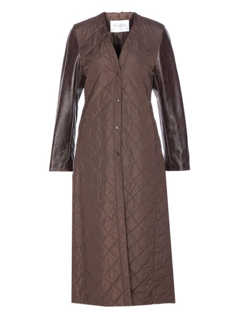 Max Mara quilted leather sleeve berta coat - Brown - zdjęcie produktu nr 1