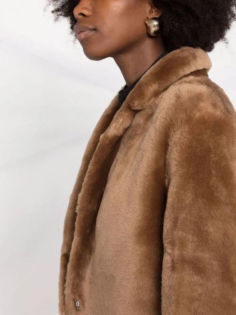 Yves Salomon reversible lambskin coat - Brown