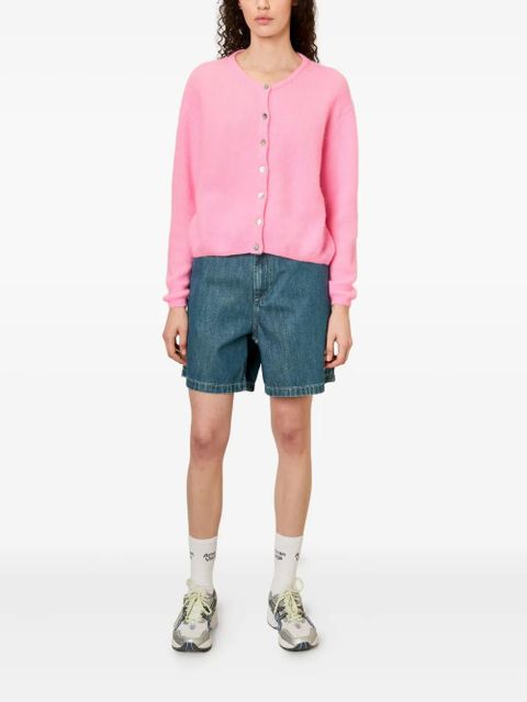 American Vintage Vitow buttoned ribbed cardigan - Pink