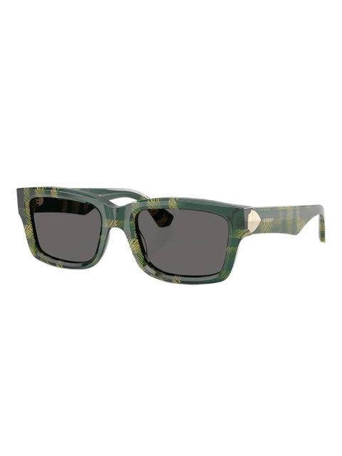 Burberry Eyewear BE 4443 check-pattern square sunglasses - Green - zdjęcie produktu nr 2