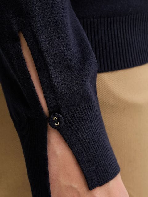 United Colors of Benetton sweter damski kolor granatowy lekki 1W2AD10E0