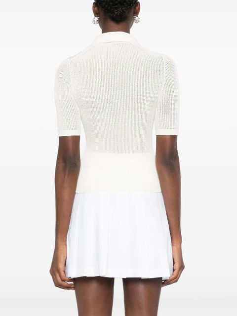 Off-White logo-embroidered polo shirt - Neutrals