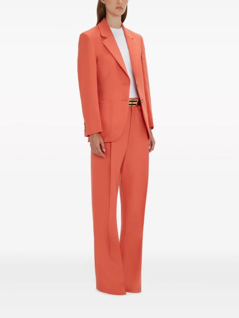 Victoria Beckham patch-pocket single-breasted blazer - Orange