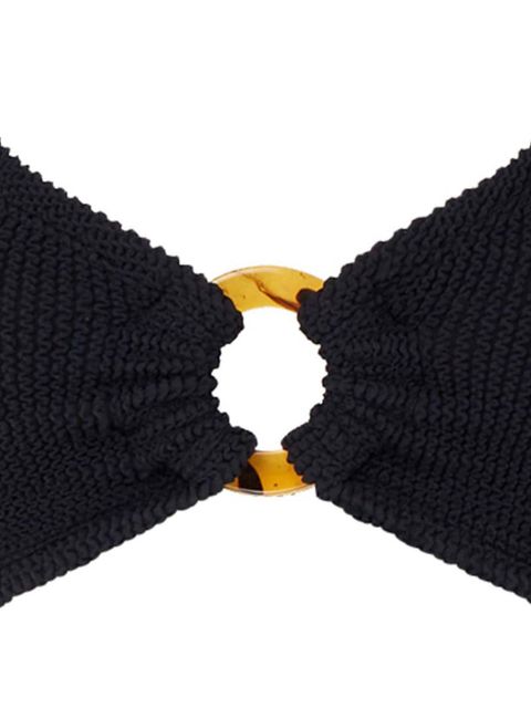 Hunza G Nadine seersucker bikini set - Black