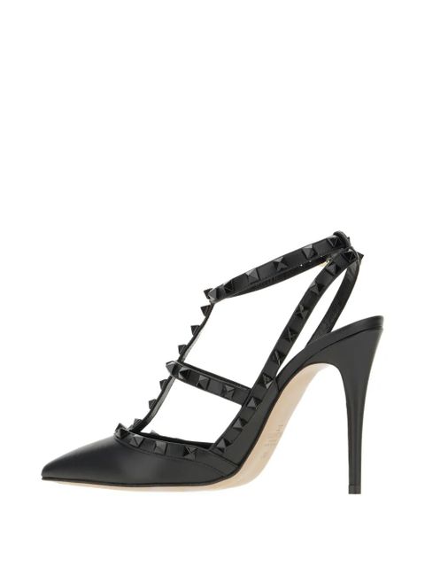 Valentino Garavani 100mm Rockstud strap pumps - Black