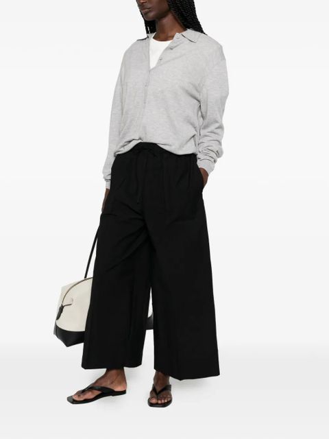 TOTEME drawstring patch-pocket trousers - Black - zdjęcie produktu nr 2