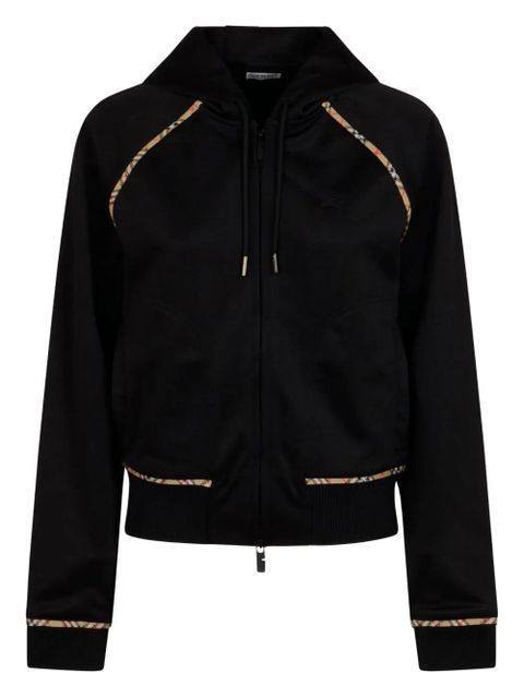 Burberry check-trim hoodie - Black - zdjęcie produktu nr 1