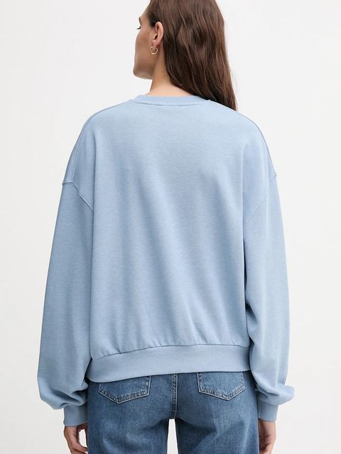 Tommy Hilfiger bluza bawełniana damska kolor niebieski gładka WW0WW48269