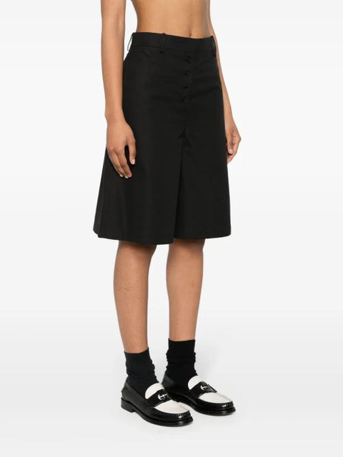 Jil Sander high-waist bermuda shorts - Black