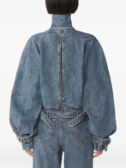 Lanvin buttoned funnel-neck jacket - Blue