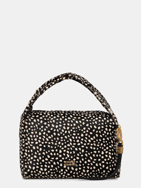 Tommy Hilfiger torebka skórzana kolor czarny AW0AW18230 - zdjęcie produktu nr 1