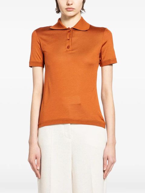 Max Mara short-sleeve silk polo shirt - Orange - zdjęcie produktu nr 1