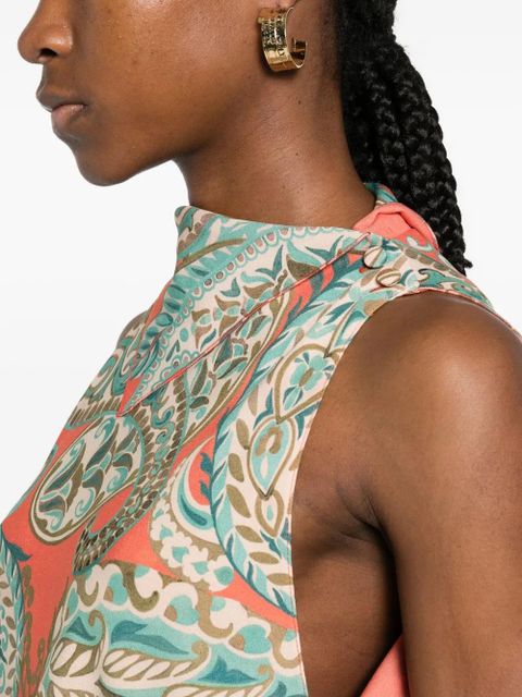 ETRO paisley-print midi dress - Orange