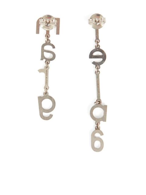 MM6 Maison Margiela Letter Logo earrings - Silver