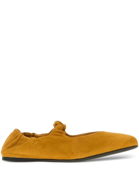 Miu Miu gathered knot ballet flats - Yellow - zdjęcie produktu nr 1