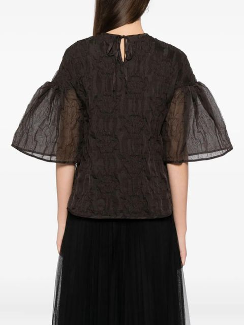 Cecilie Bahnsen Bryndis top - Brown