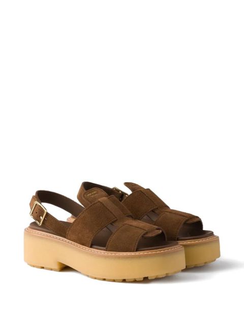 Prada suede sandals - Brown - zdjęcie produktu nr 2