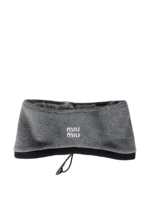 Miu Miu fleece headband - Grey - zdjęcie produktu nr 1