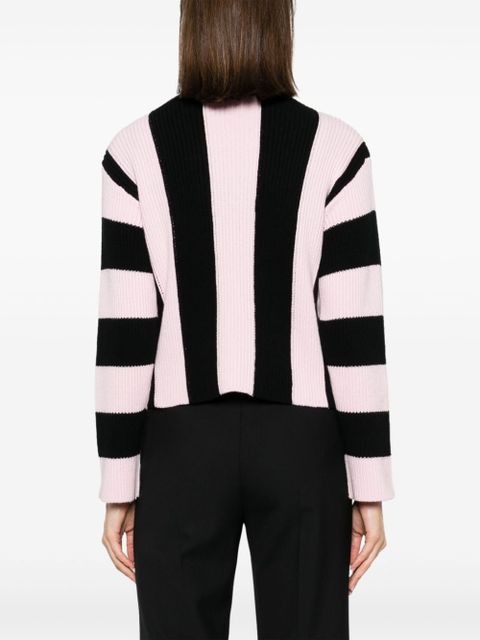 Valentino Garavani striped virgin wool jumper - Black