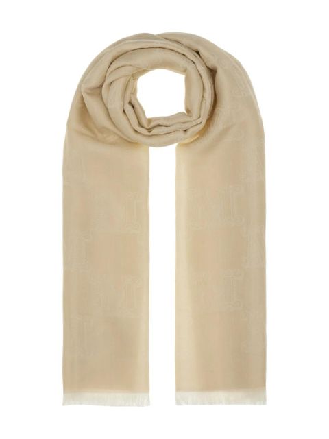 Max Mara logo-jacquard scarf - Neutrals - zdjęcie produktu nr 1