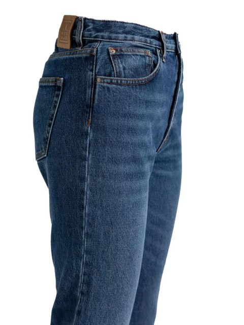 TOTEME five-pocket logo-patch jeans - Blue