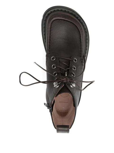 LOEWE lace-up zip-fastening boots - Brown