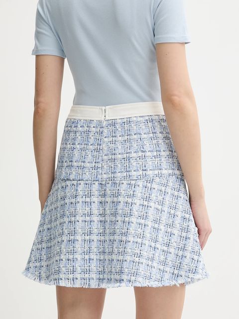 Morgan spódnica JBLUO kolor niebieski mini rozkloszowana JBLUO