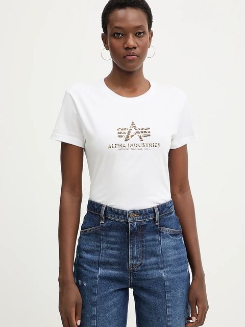 Alpha Industries t-shirt bawełniany Basic BL Mirror Leo W