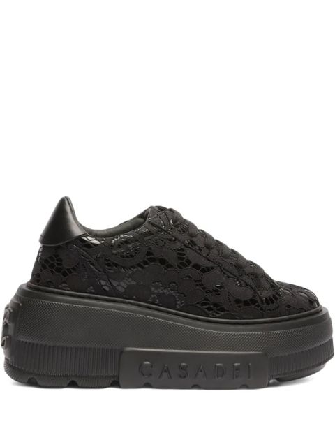 Casadei lace platform sneakers - Black - zdjęcie produktu nr 1