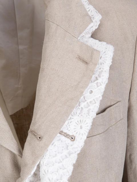 Comme Des Garçons crochet trim jacket - Neutrals