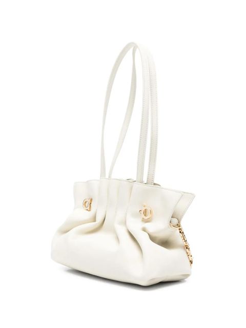 Ferragamo gathered shoulder bag - White