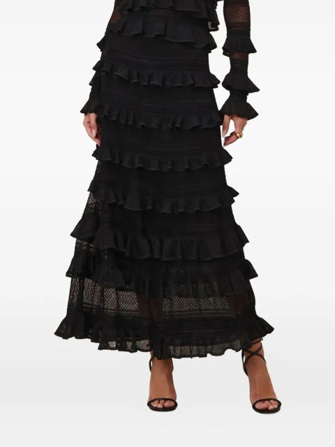 ZIMMERMANN Luna Lace frill maxi skirt - Black - zdjęcie produktu nr 2