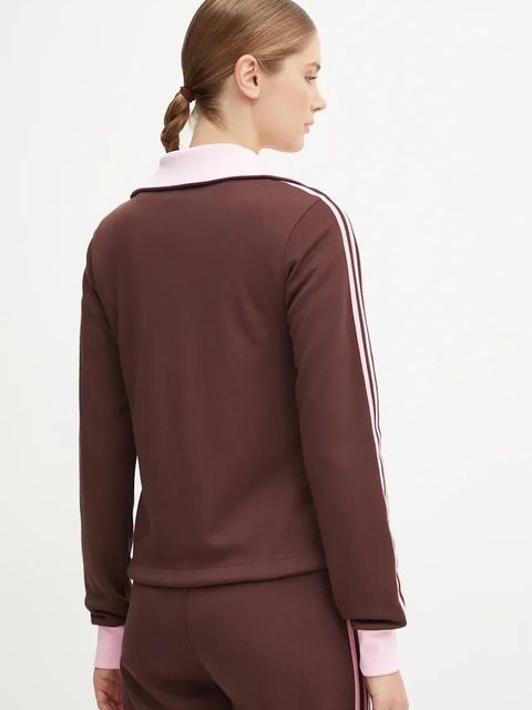 adidas Originals bluza Montreal Tracktop damska kolor brązowy wzorzysta JL9629