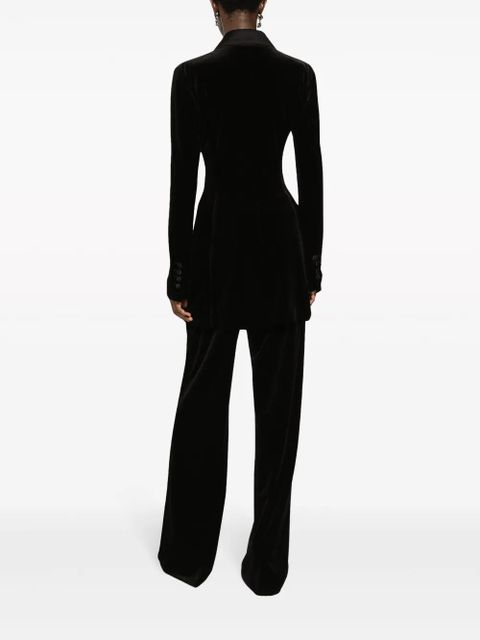 Dolce & Gabbana velvet elasticated trousers - Black