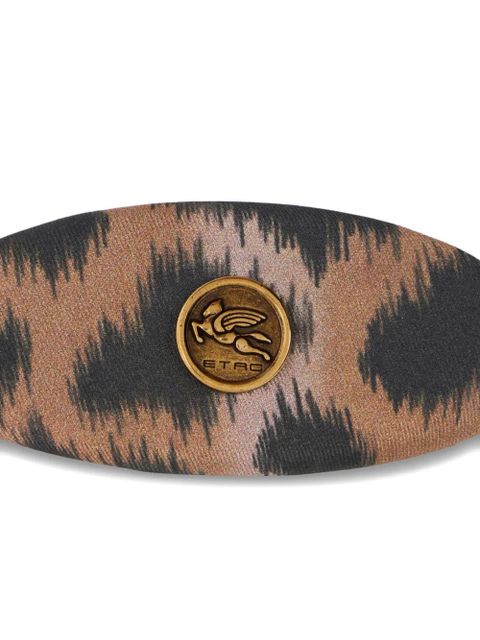 ETRO leopard-print hair clip - Brown