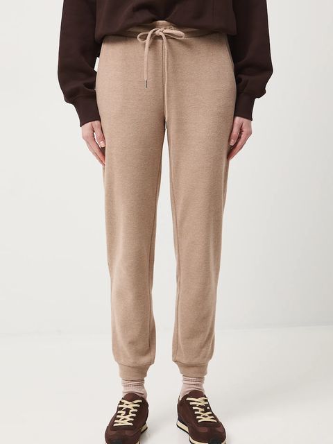 Medicine spodnie dresowe damskie kolor beżowy melanżowe - zdjęcie produktu nr 2